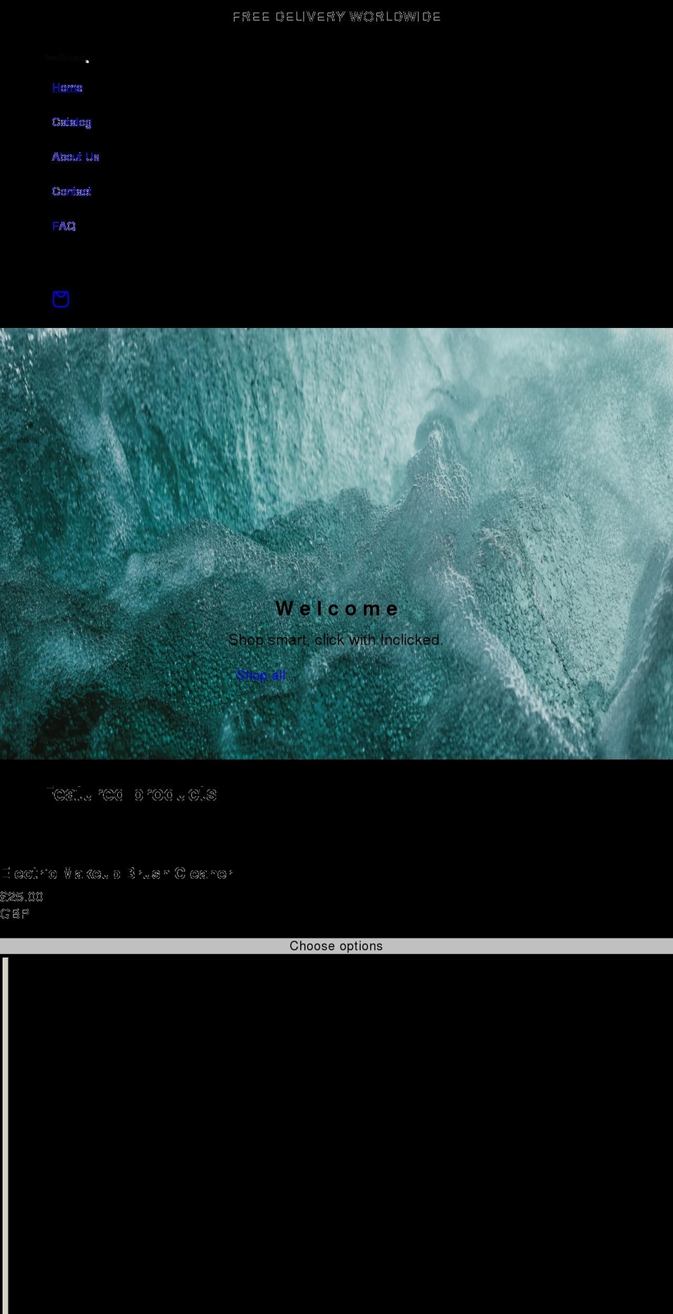 inclicked.com shopify website screenshot
