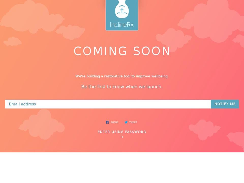 inclinerx.com shopify website screenshot