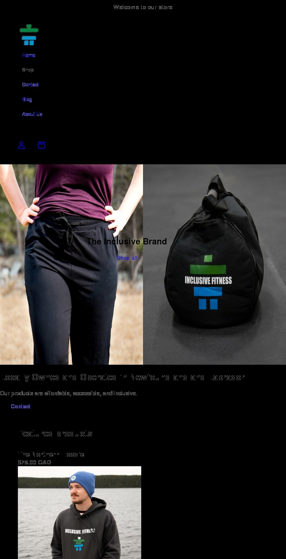 inclusivefitness.ca shopify website screenshot