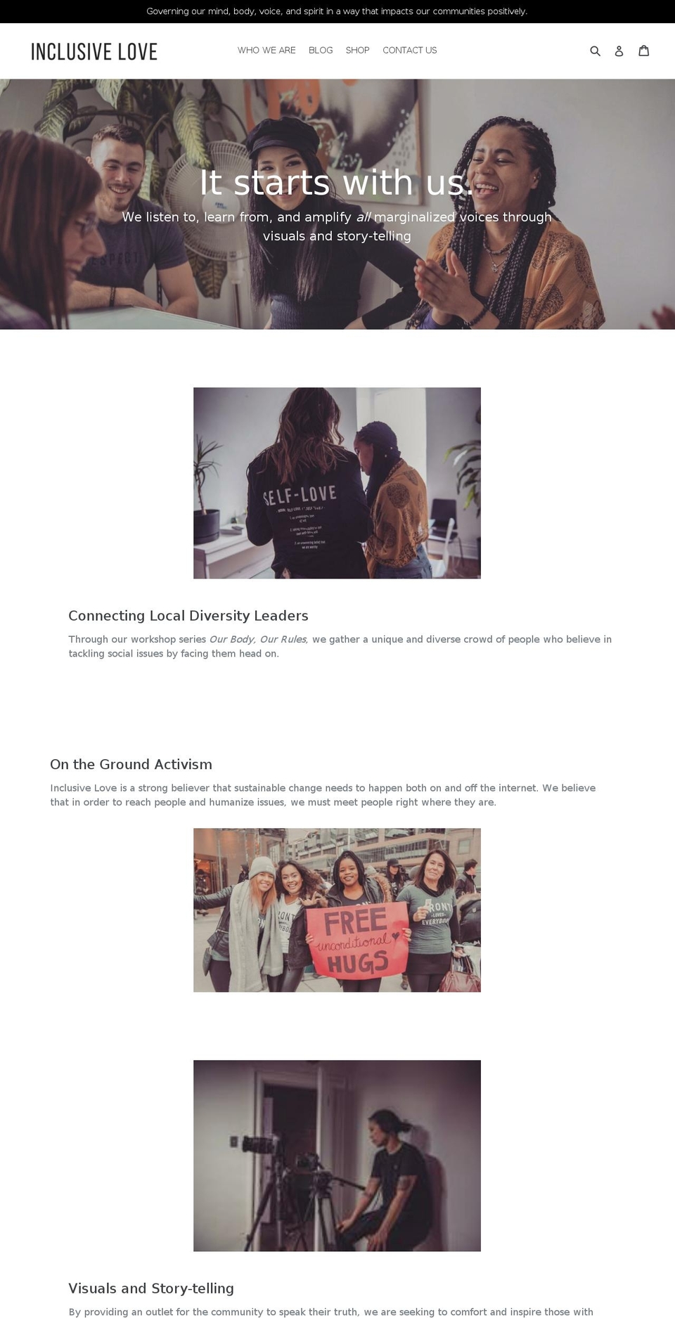 inclusivelove.com — Shopify storefront screenshot