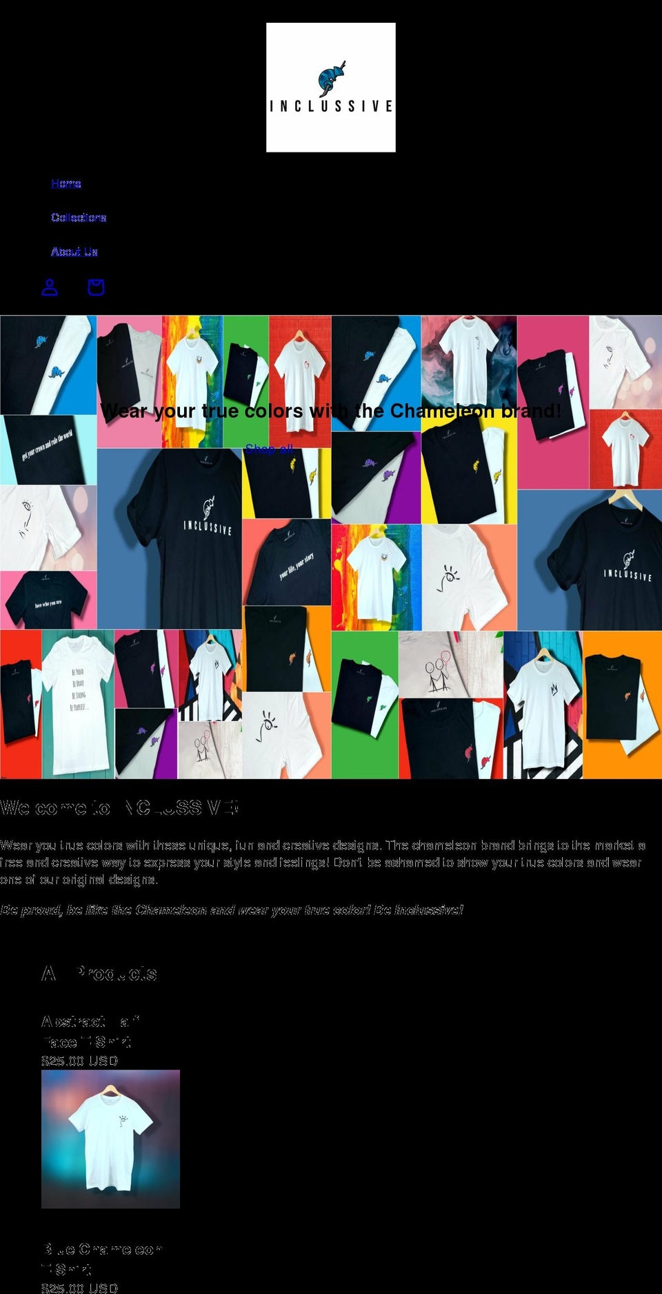 inclussive.com shopify website screenshot