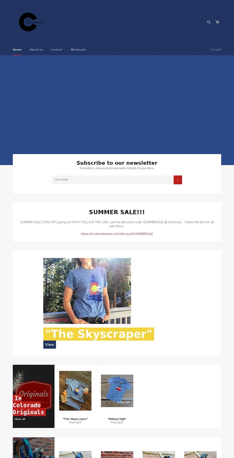 incoloradotees.com — Shopify storefront screenshot