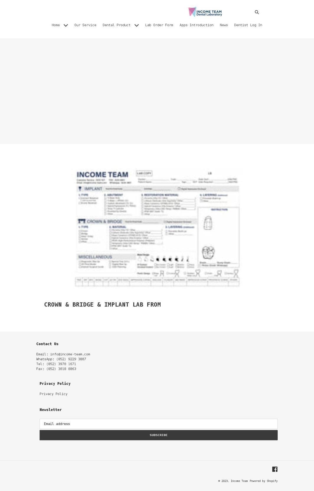 income-team.com shopify website screenshot