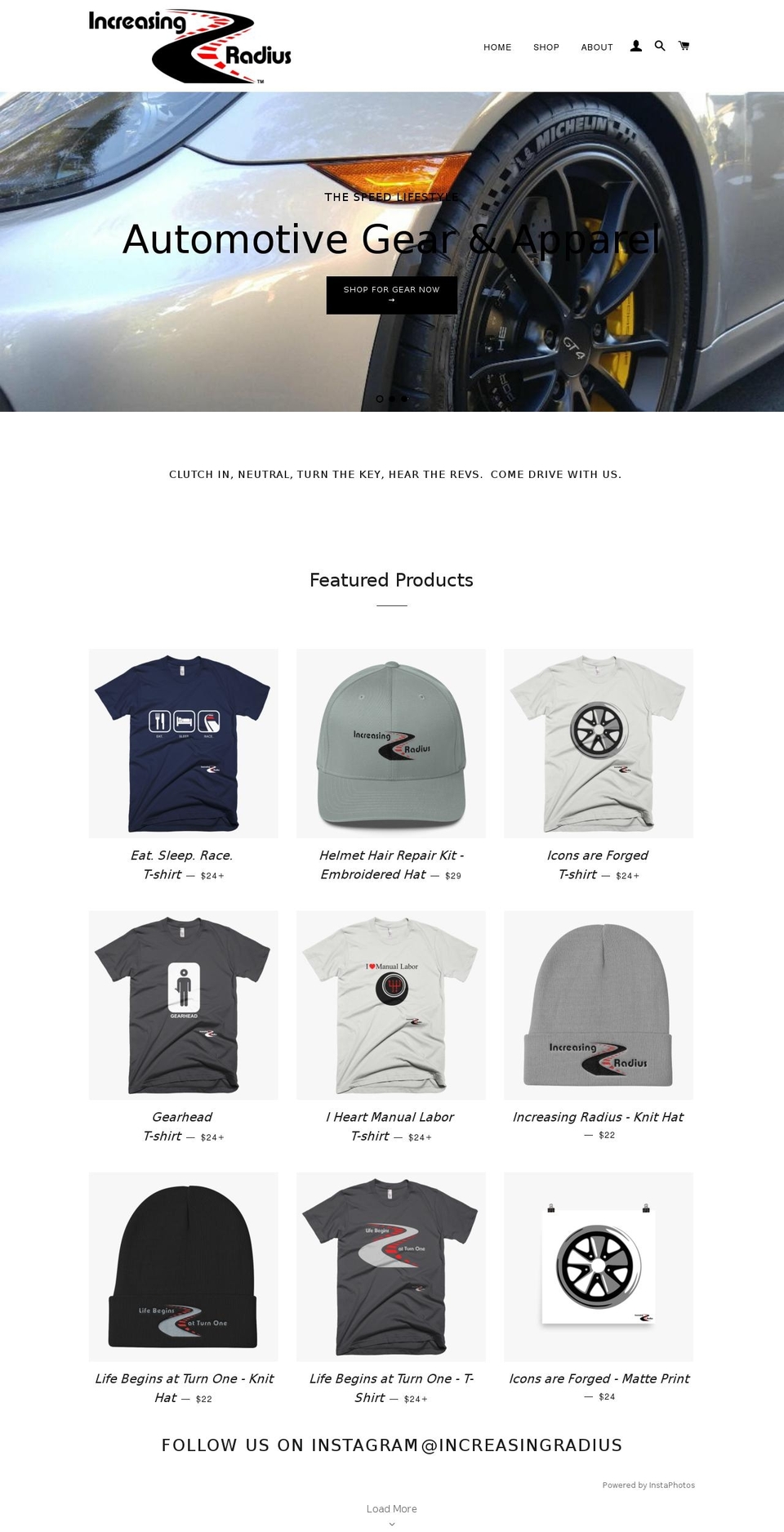 increasingradius.com shopify website screenshot