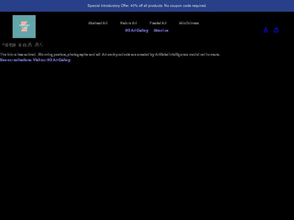 incredibleaiart.com shopify website screenshot