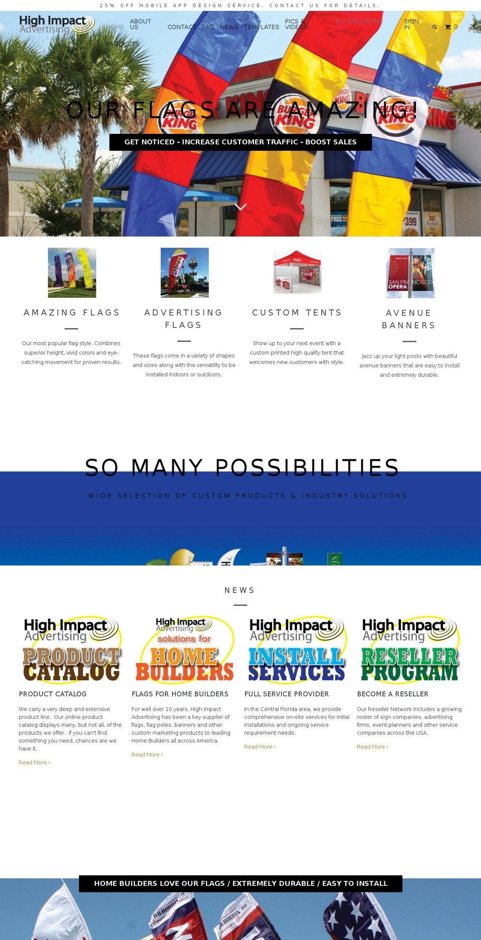 incredibleflags.com shopify website screenshot