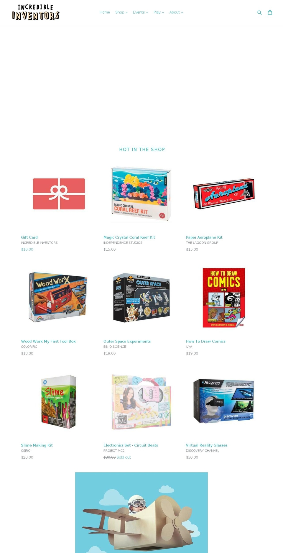 incredibleinventors.com.au shopify website screenshot