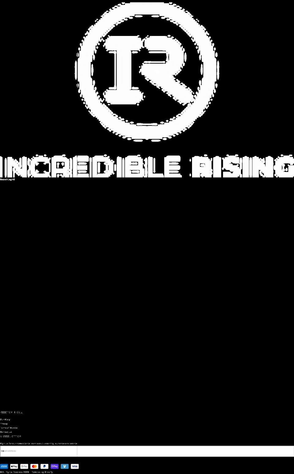 incrediblerising.com shopify website screenshot