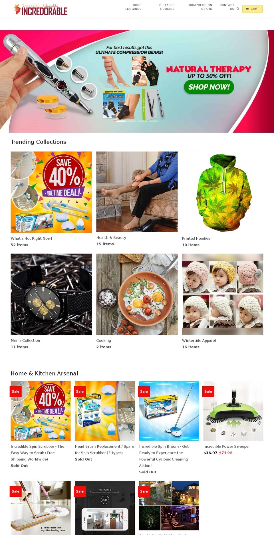 incredorable.com shopify website screenshot
