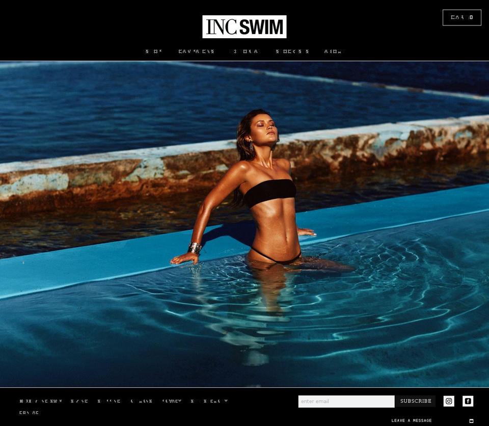 incswim.com shopify website screenshot