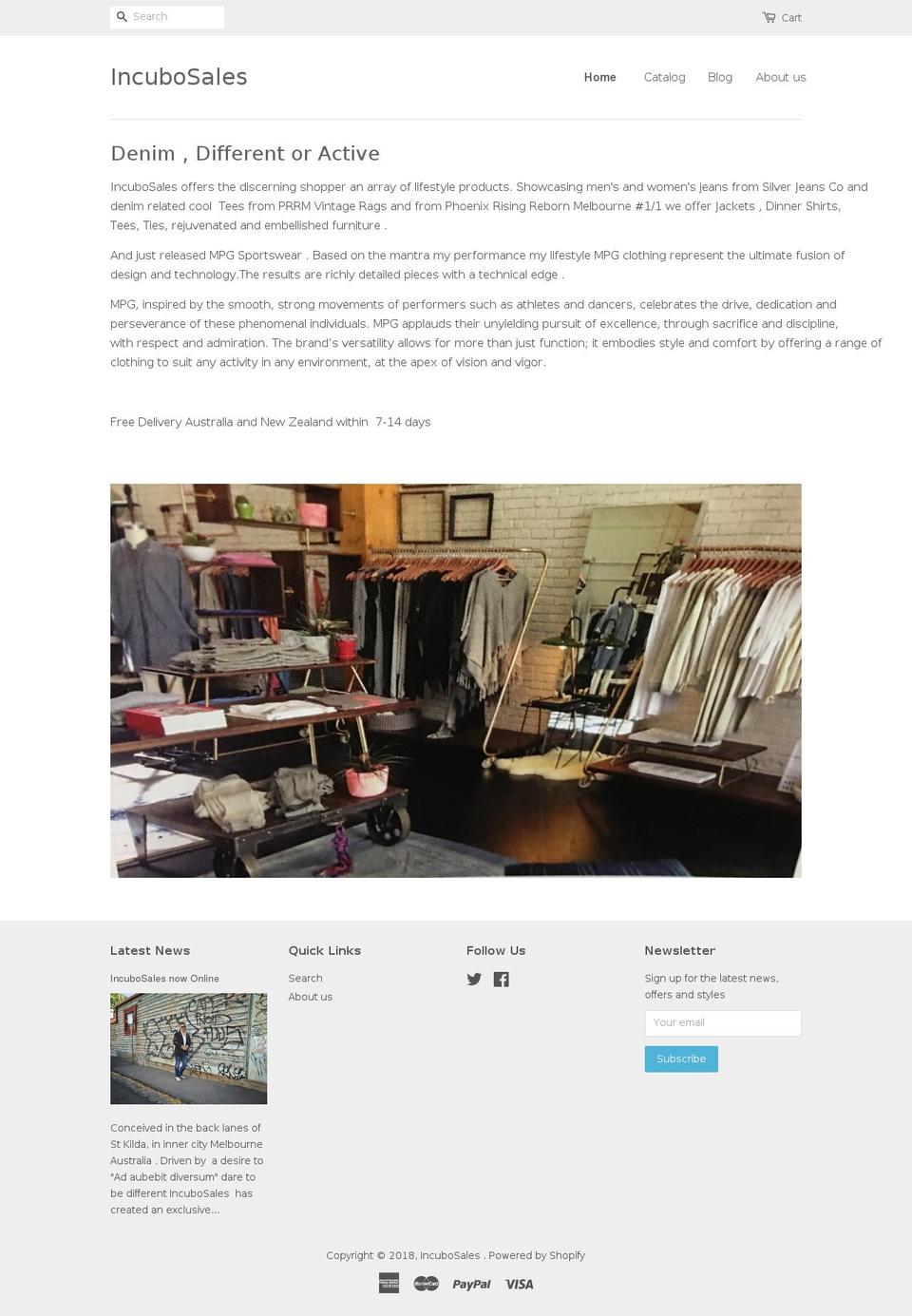 incubosales.com — Shopify storefront screenshot