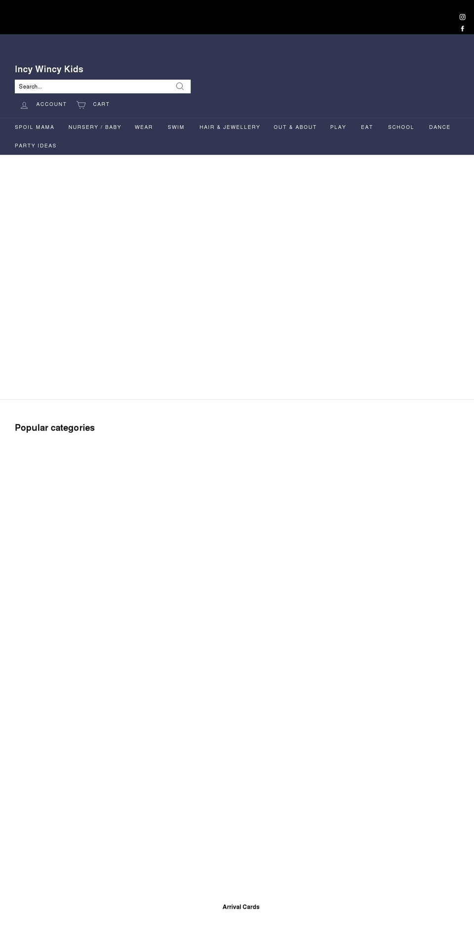 incywincykids.com shopify website screenshot