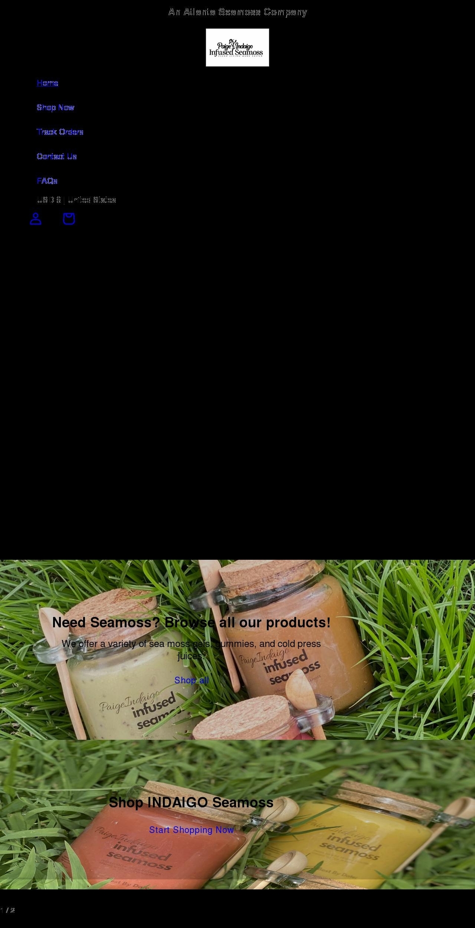 indaigoseamoss.com shopify website screenshot