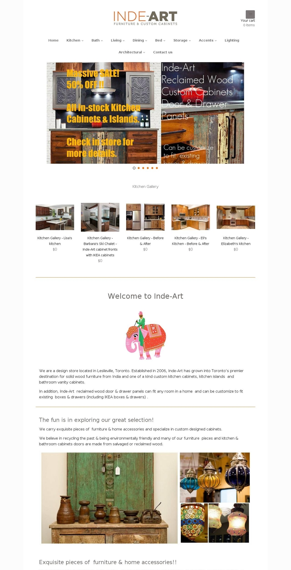 inde-art.com shopify website screenshot