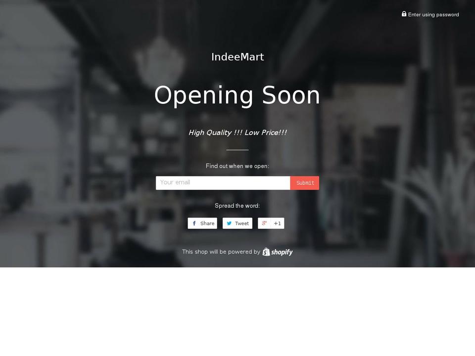 indeemart.com — Shopify storefront screenshot