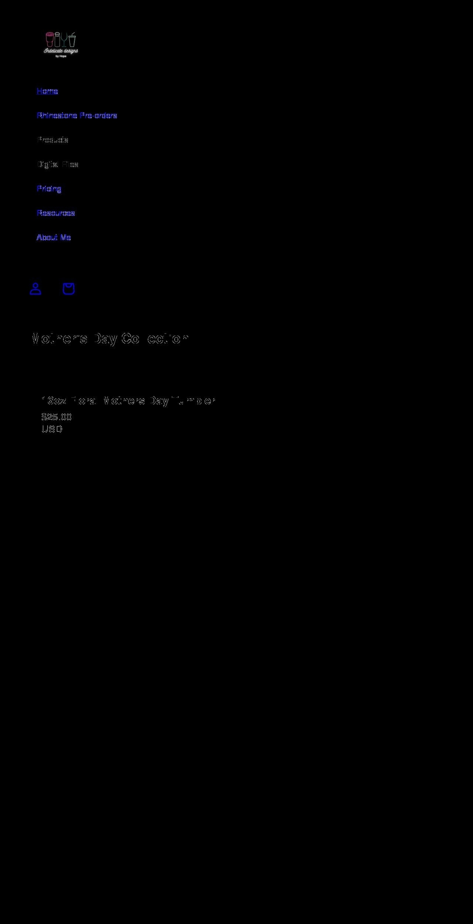 indelicatedesignsbyhope.com shopify website screenshot
