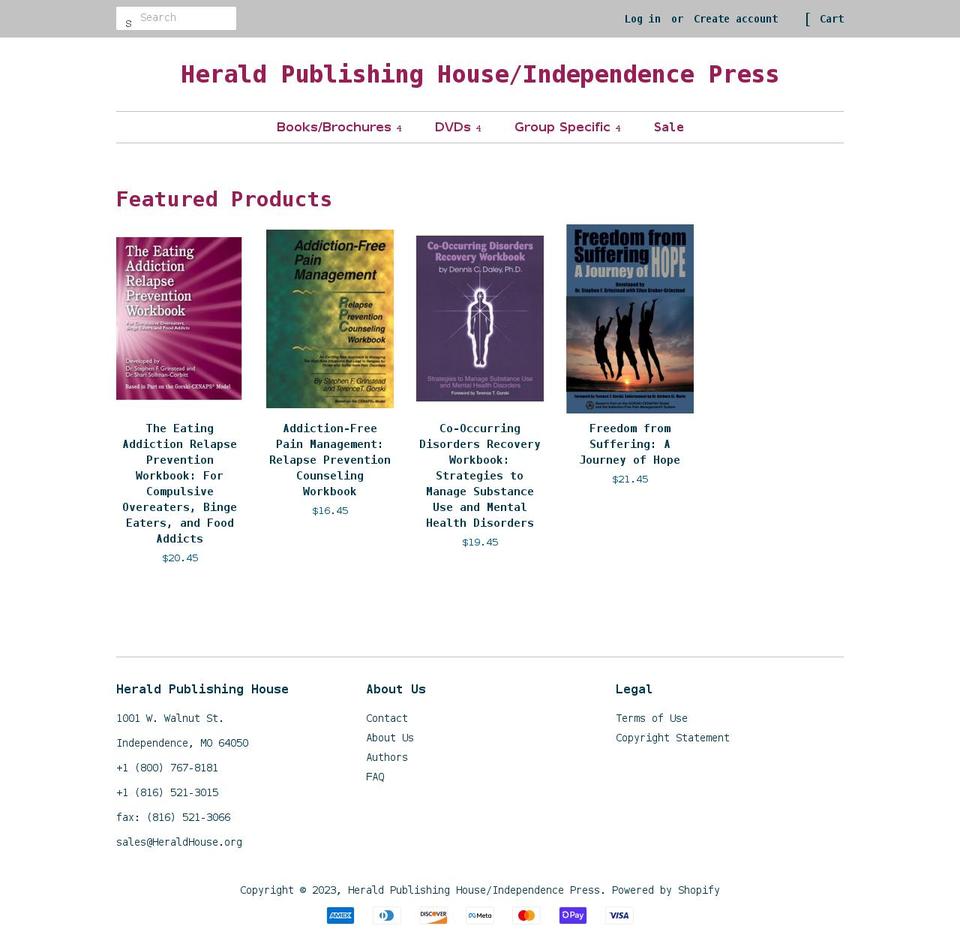 independencepress.org shopify website screenshot