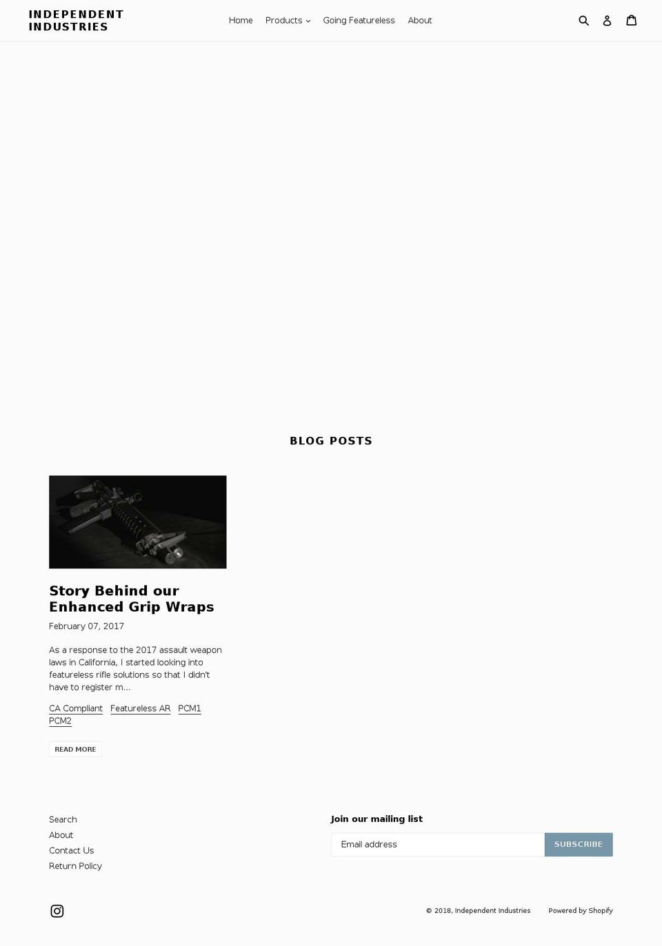 independent-industries.com — Shopify storefront screenshot