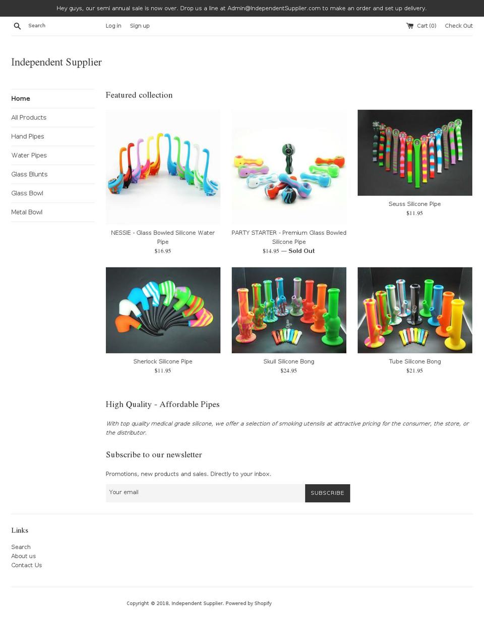 independentsupplier.com — Shopify storefront screenshot