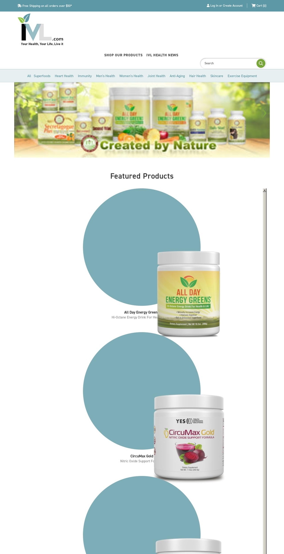 independentvitallife.com shopify website screenshot