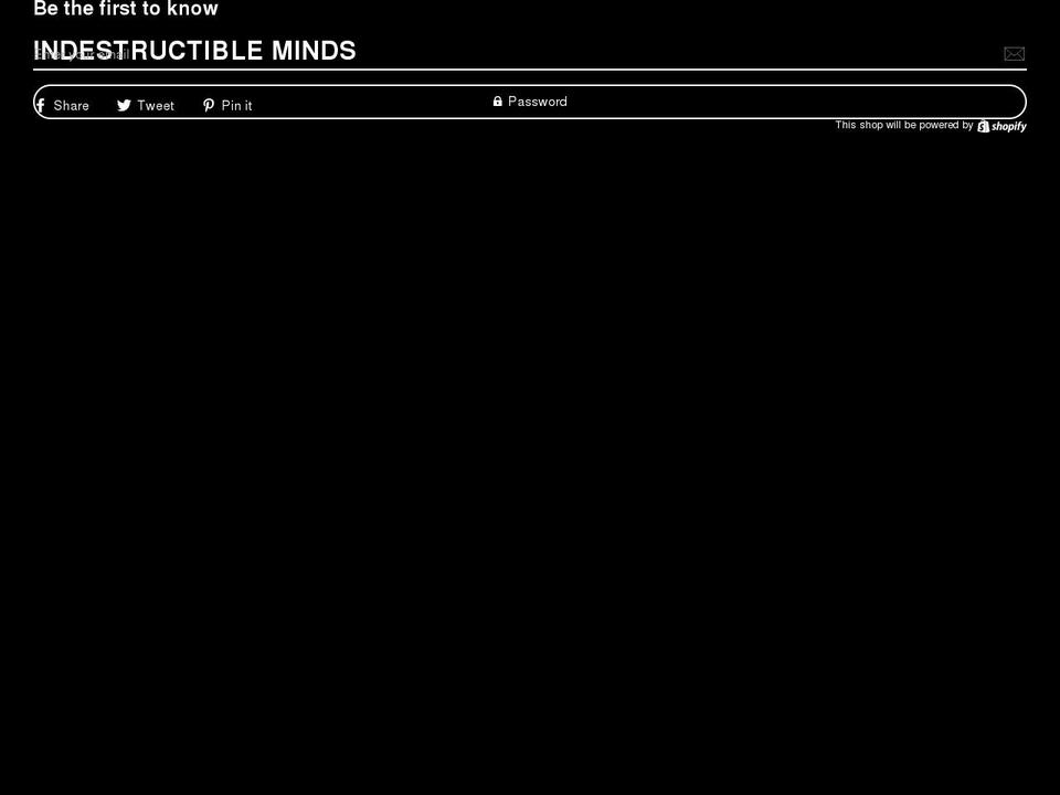 indestructibleminds.com shopify website screenshot