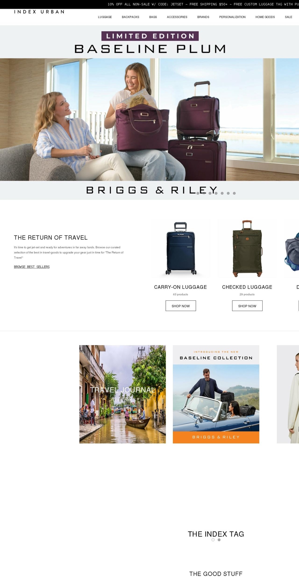 indexurban.com shopify website screenshot