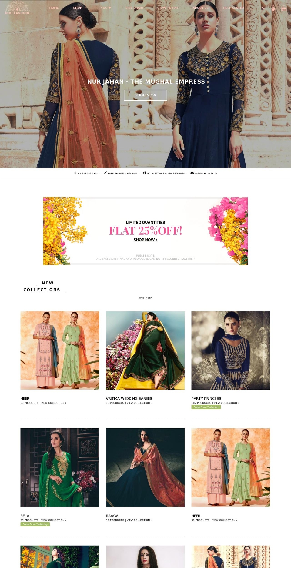 indi.boutique shopify website screenshot