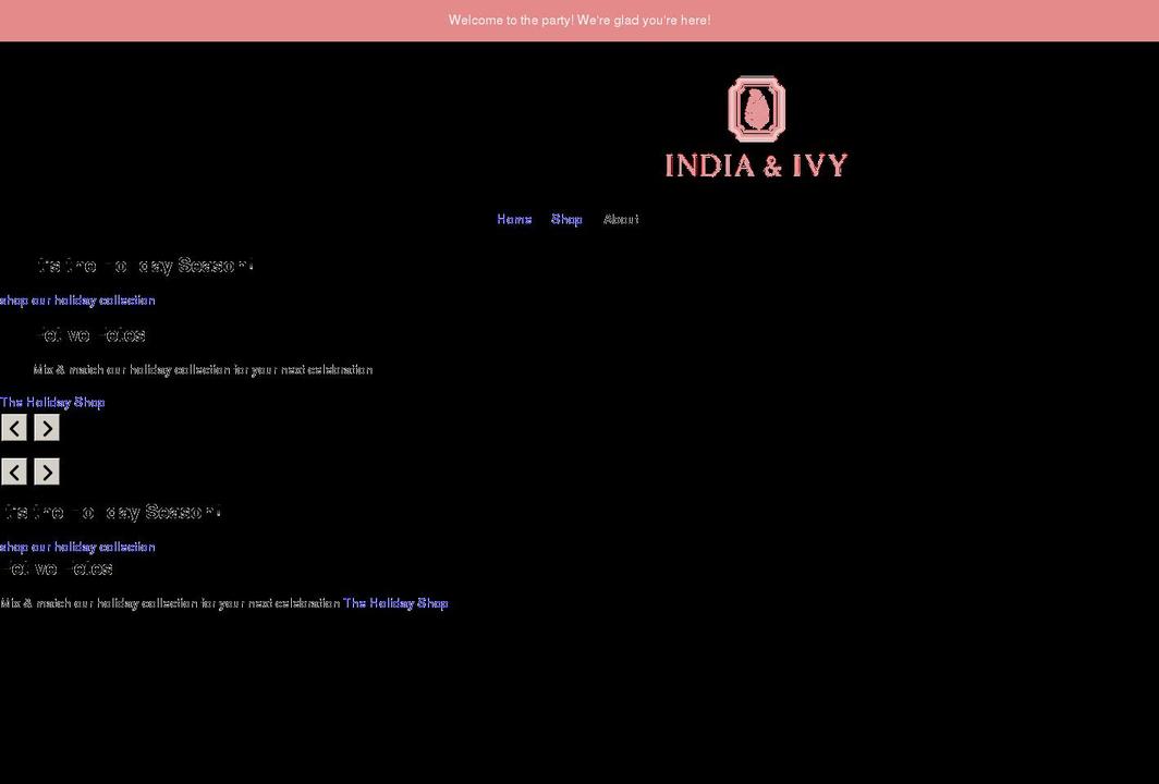 indiaandivy.com shopify website screenshot