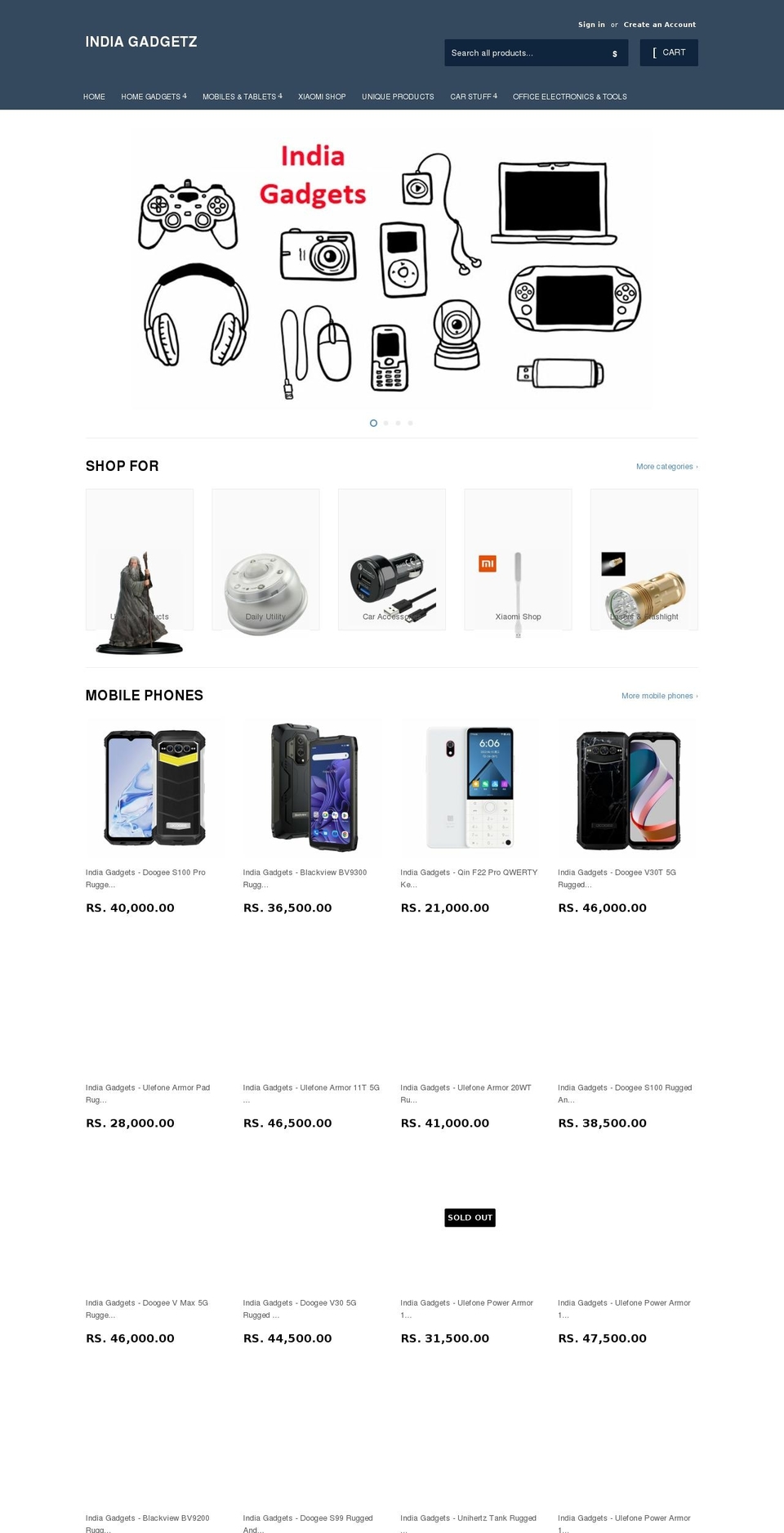 indiagadgetz.com shopify website screenshot