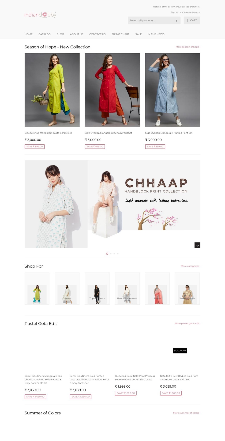 indiandobby.com shopify website screenshot