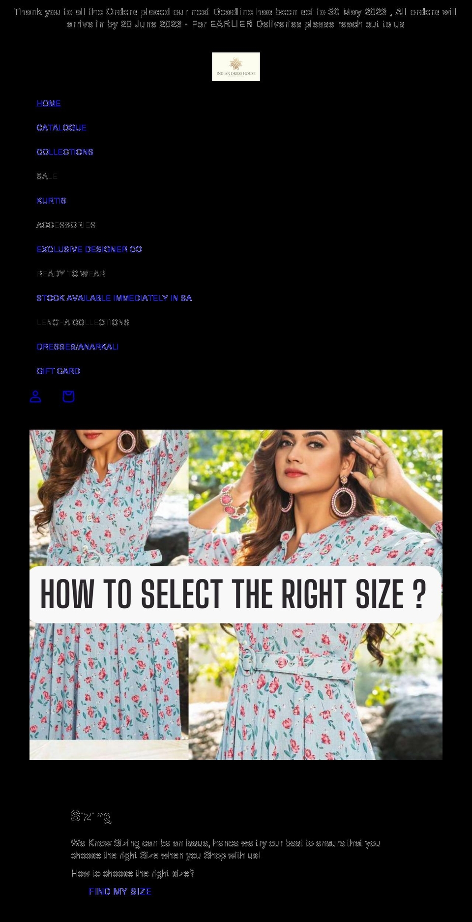 indiandresshouse786.com shopify website screenshot