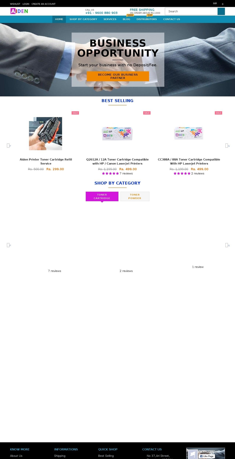 indiandropshipping.com — Shopify storefront screenshot