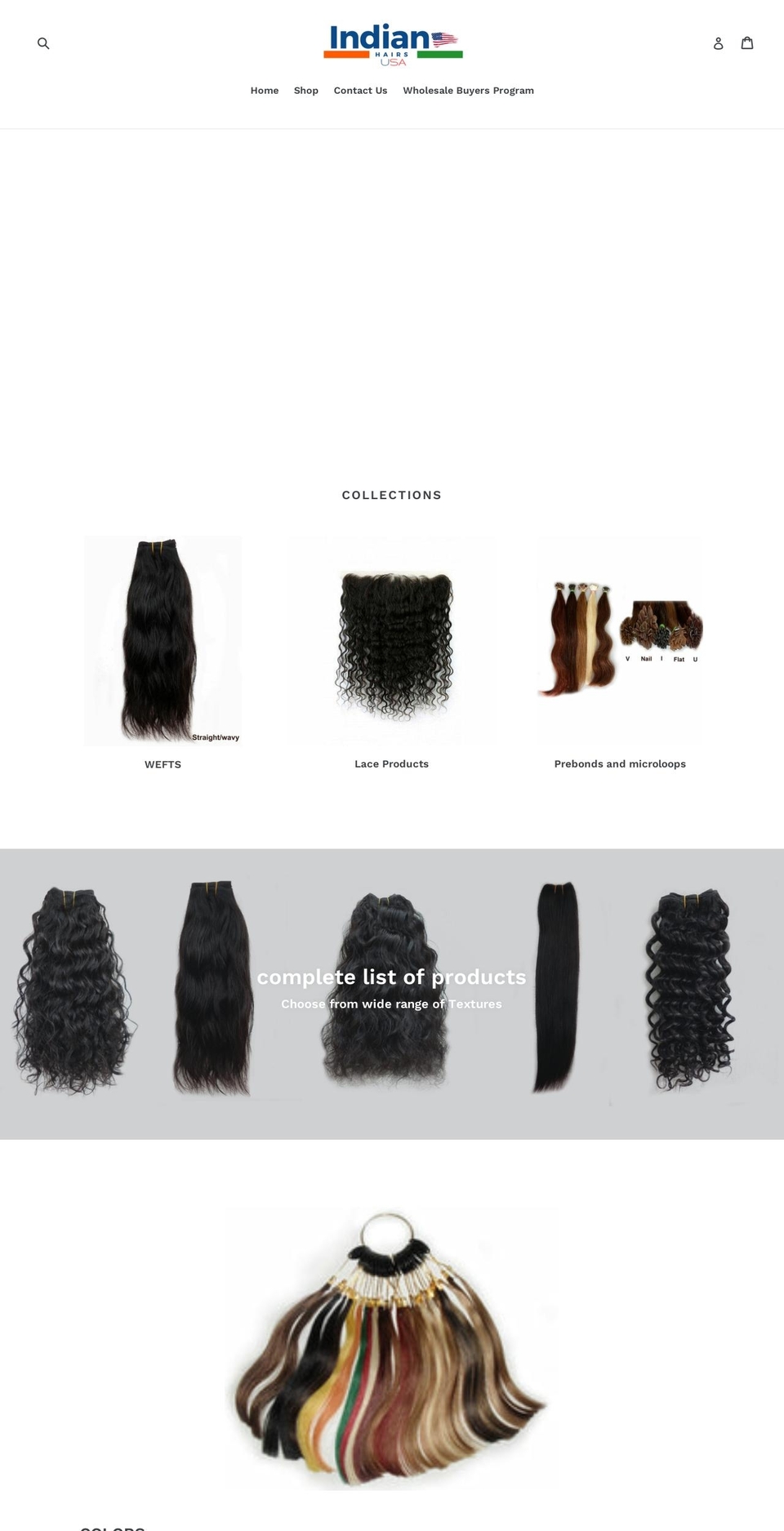 indianhairsusa.com — Shopify storefront screenshot