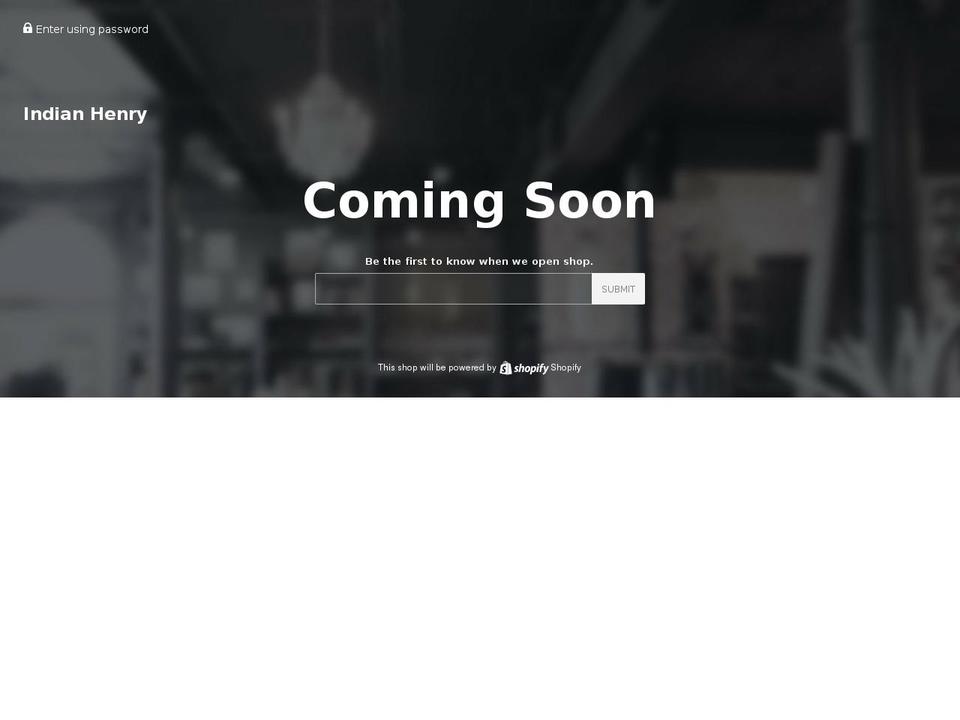 indianhenry.com shopify website screenshot