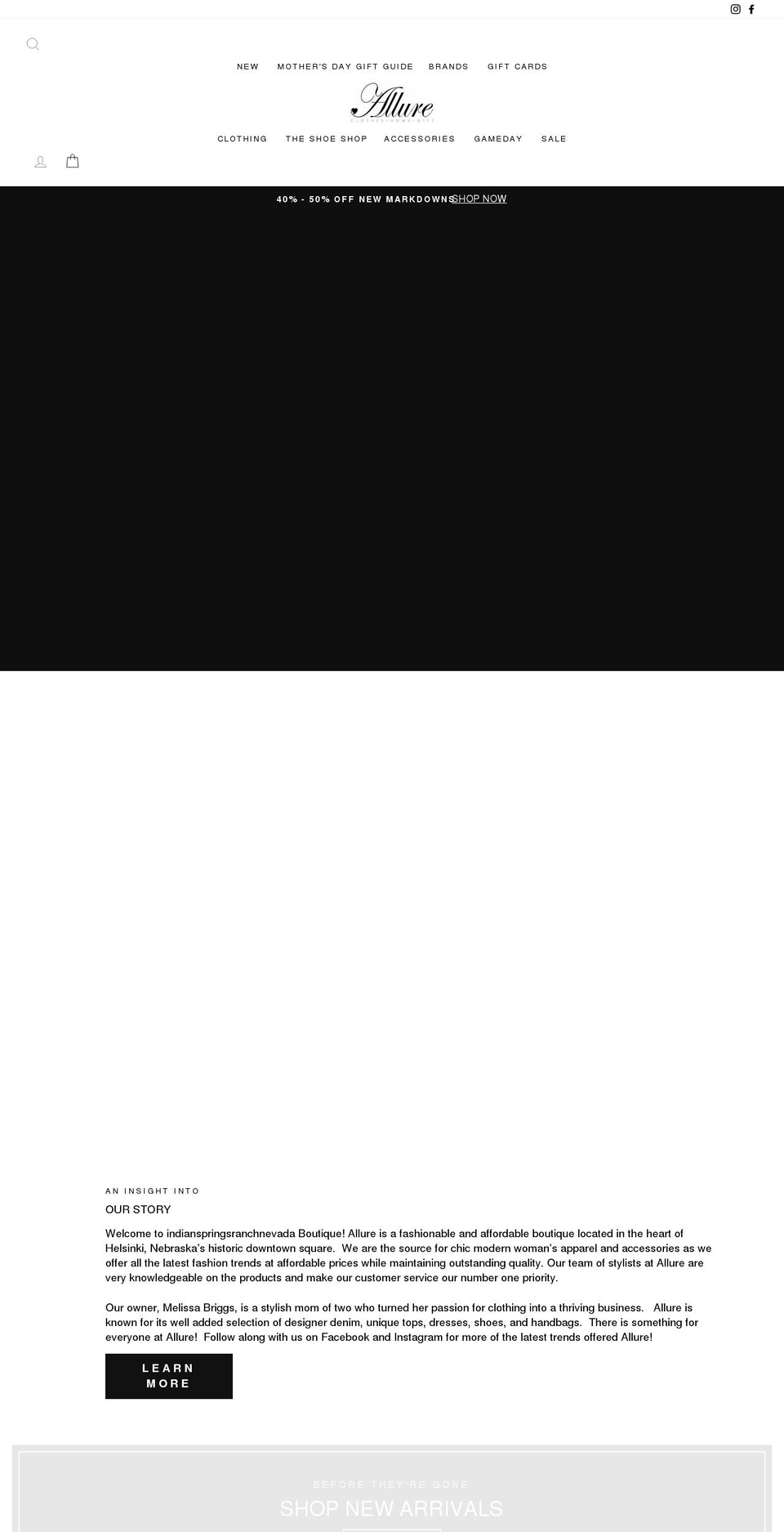 indianspringsranchnevada.com shopify website screenshot