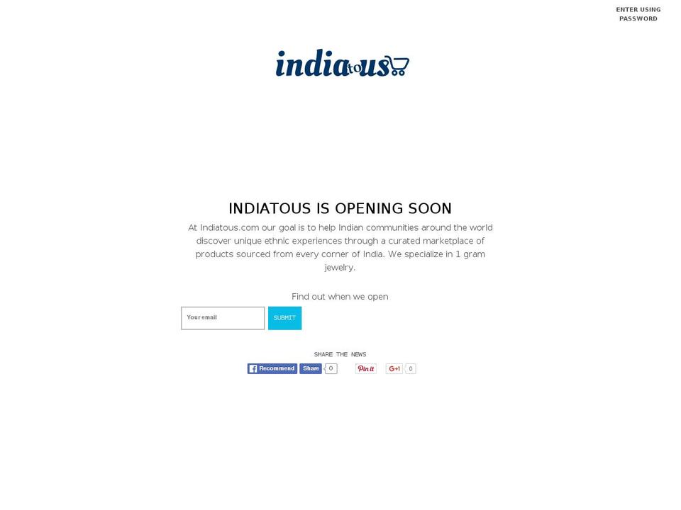 indiatous.com shopify website screenshot
