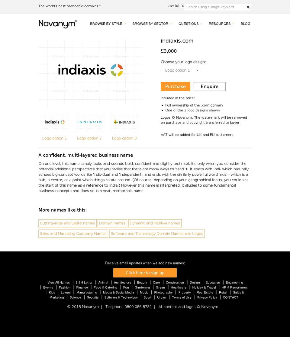 indiaxis.com shopify website screenshot