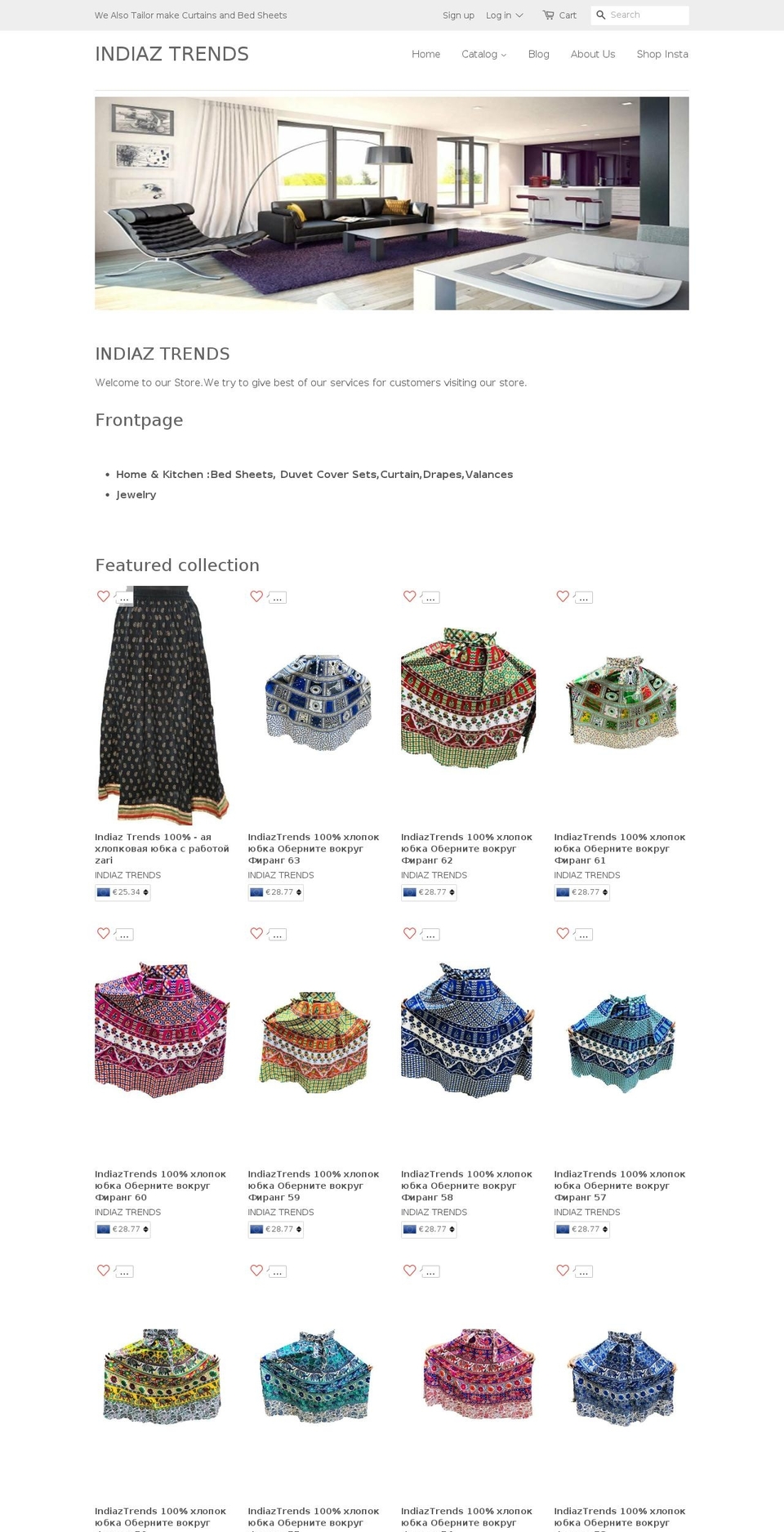 indiaztrends.com — Shopify storefront screenshot