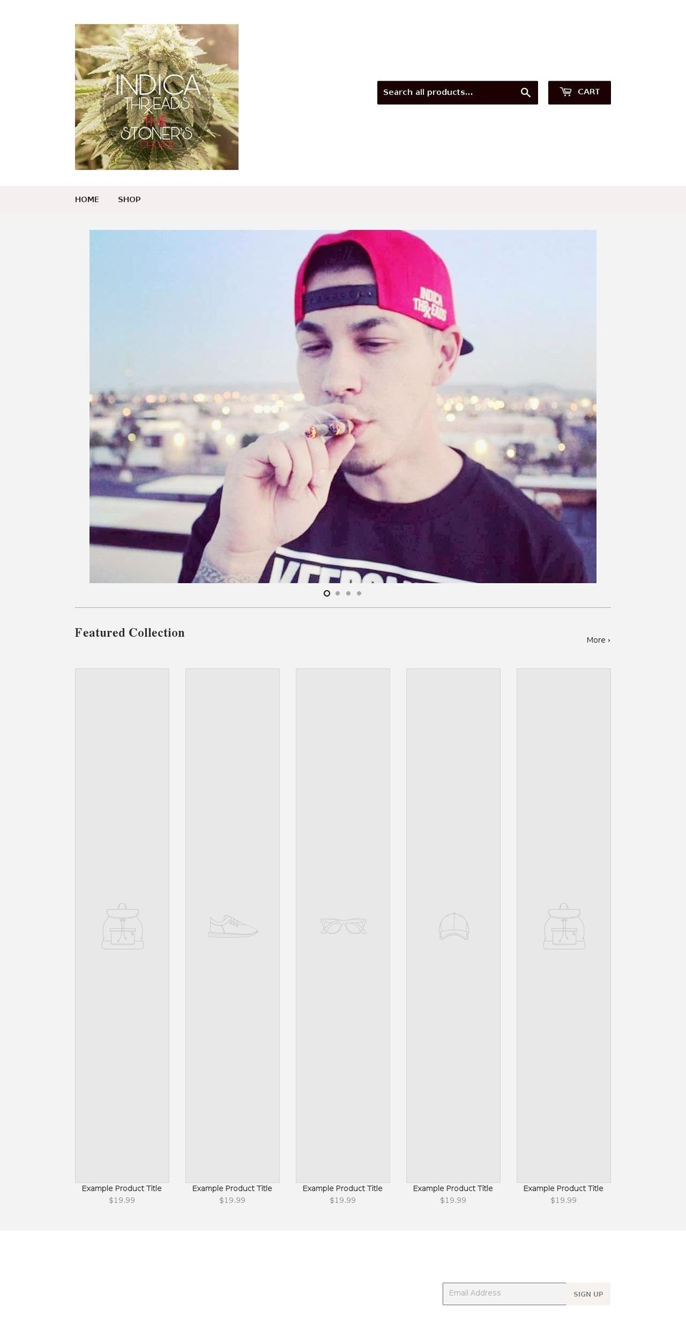 indica-threads.com shopify website screenshot