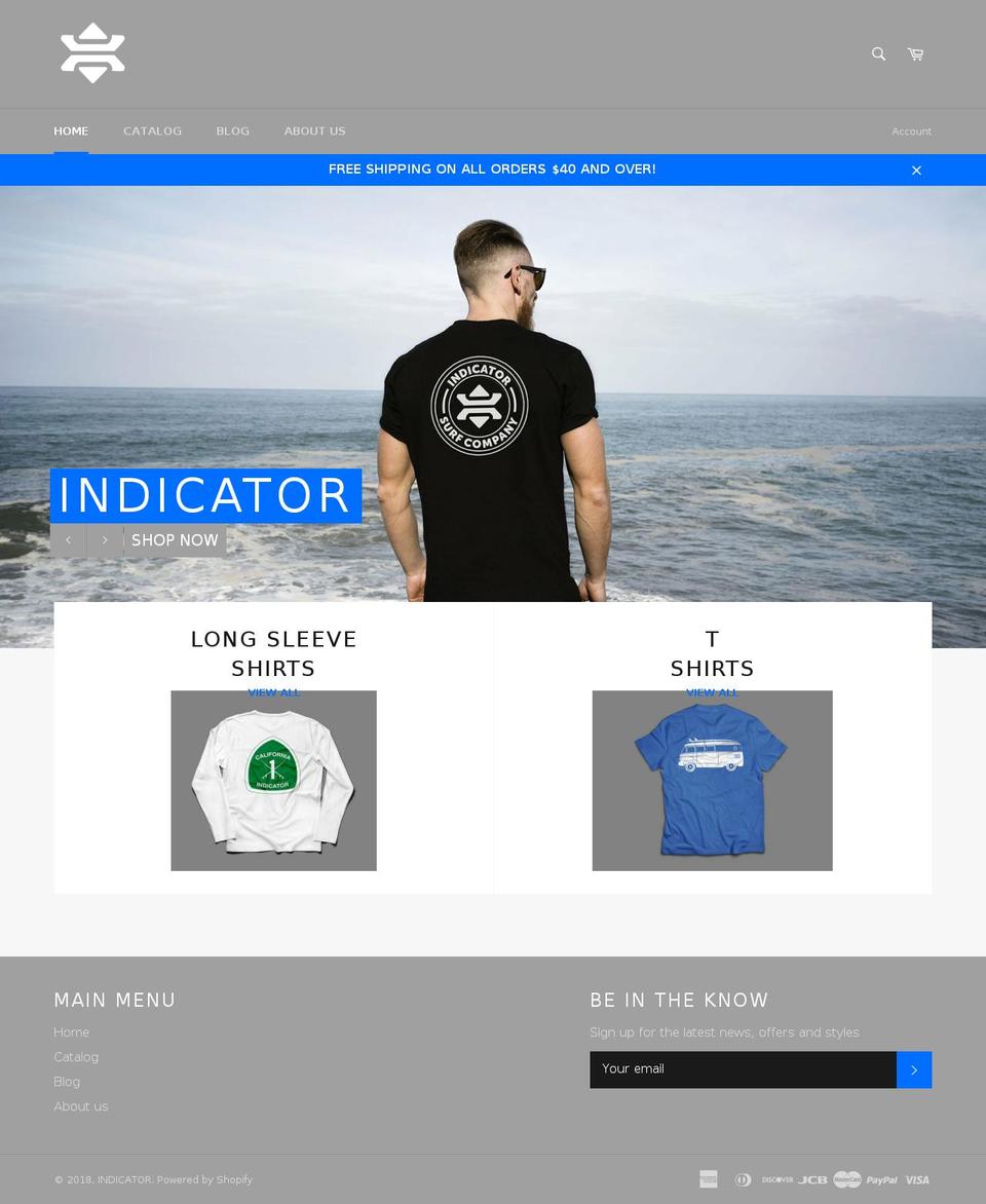 indicator.us shopify website screenshot