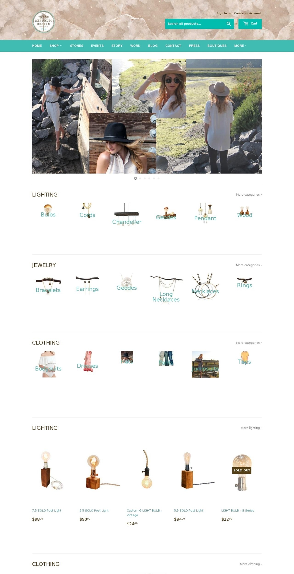 indie-republic.com — Shopify storefront screenshot