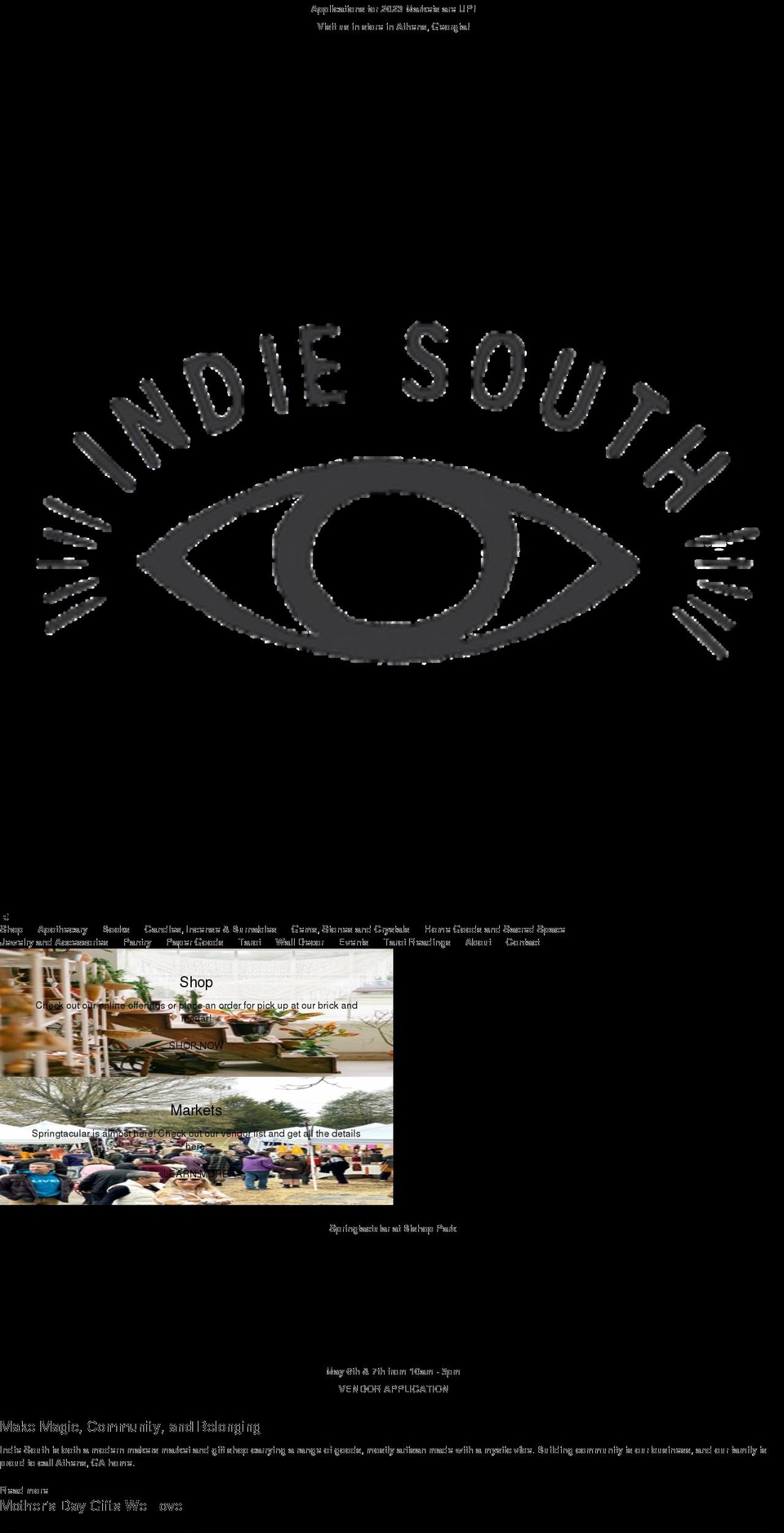 indie-south.myshopify.com shopify website screenshot