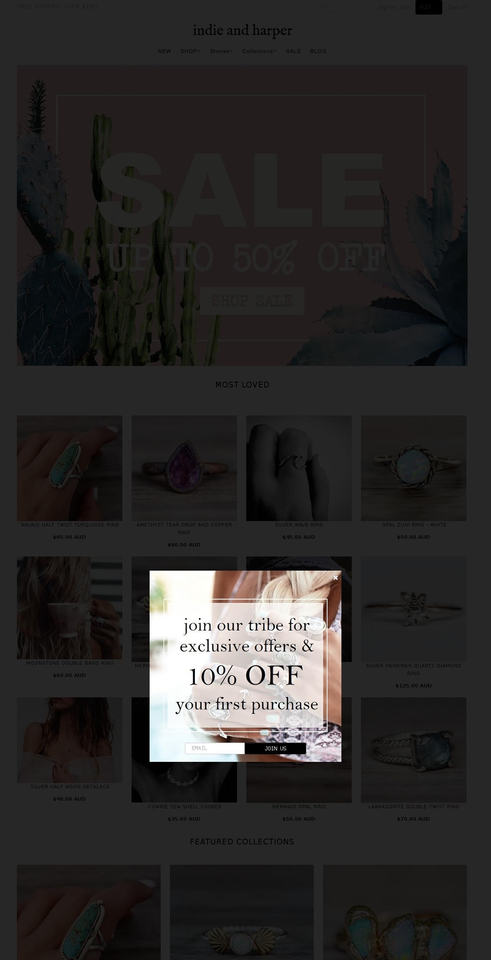Broadcast Shopify theme site example indieandharper.com