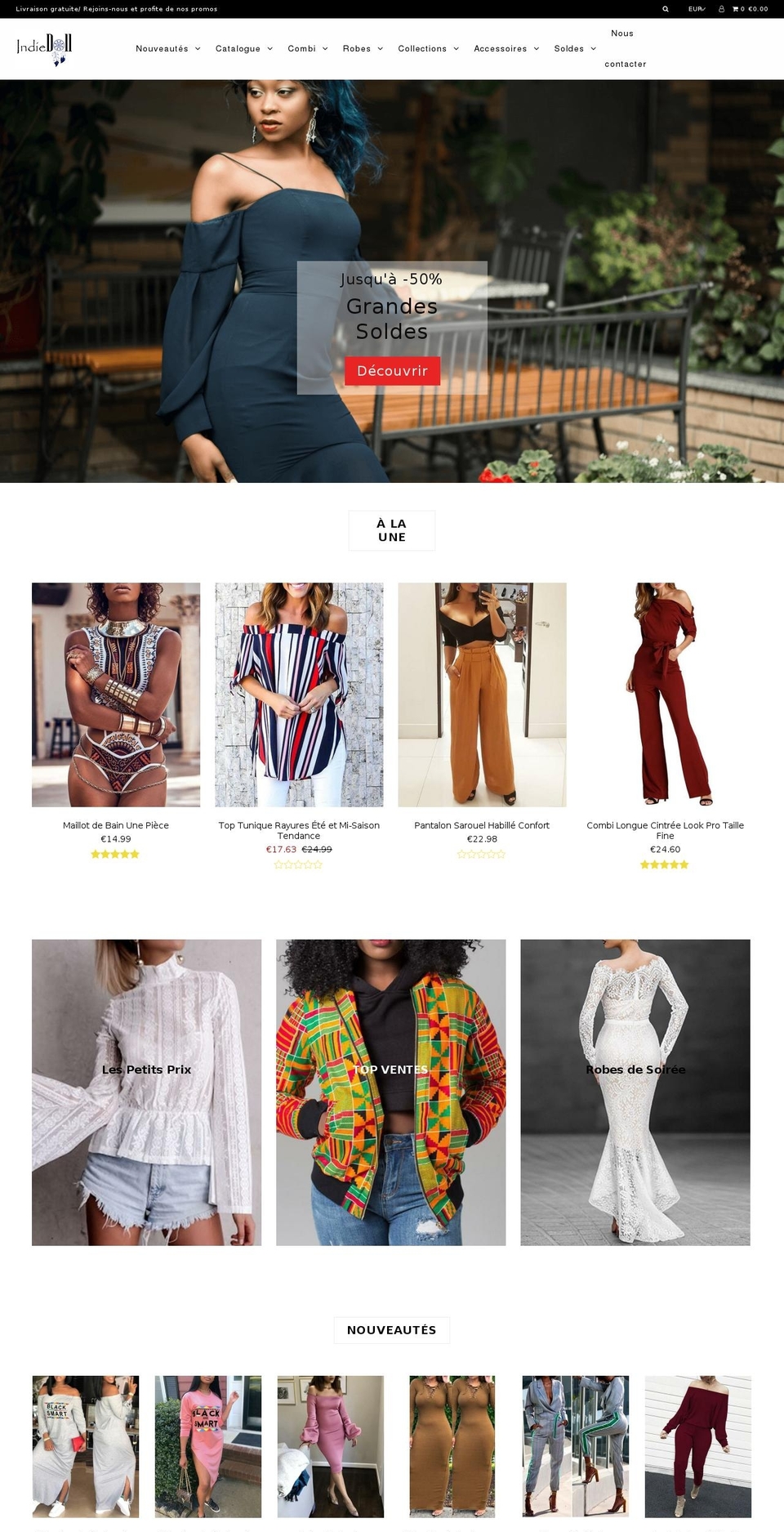 indiedoll.com — Shopify storefront screenshot