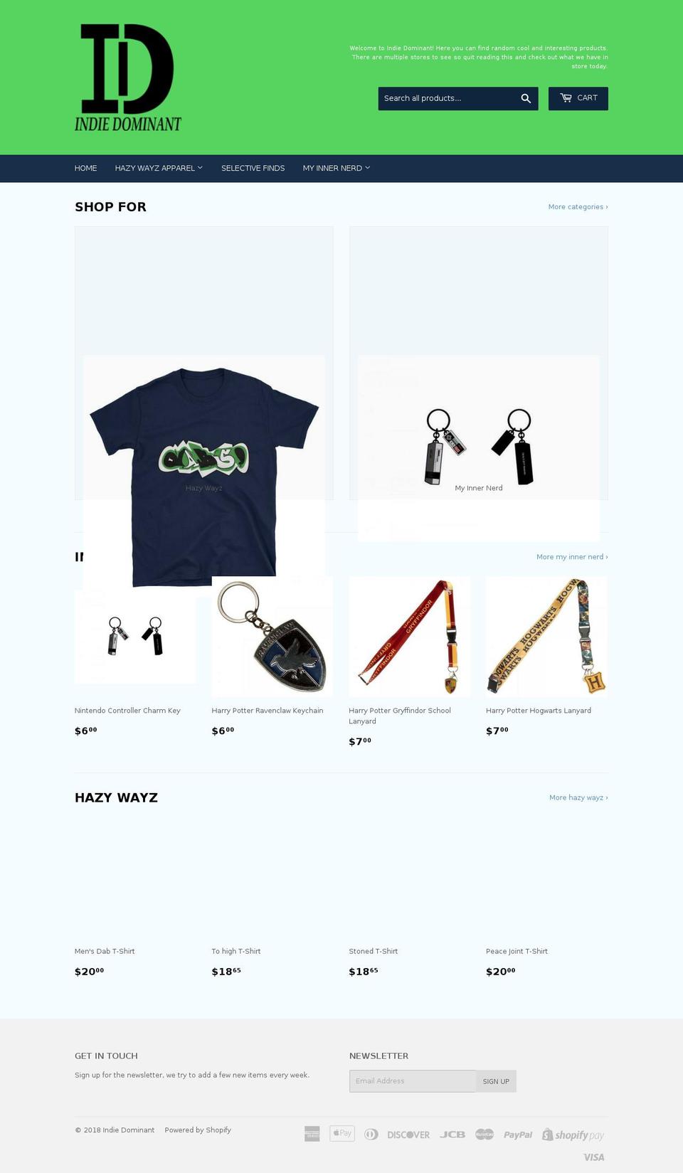 indiedom.com — Shopify storefront screenshot