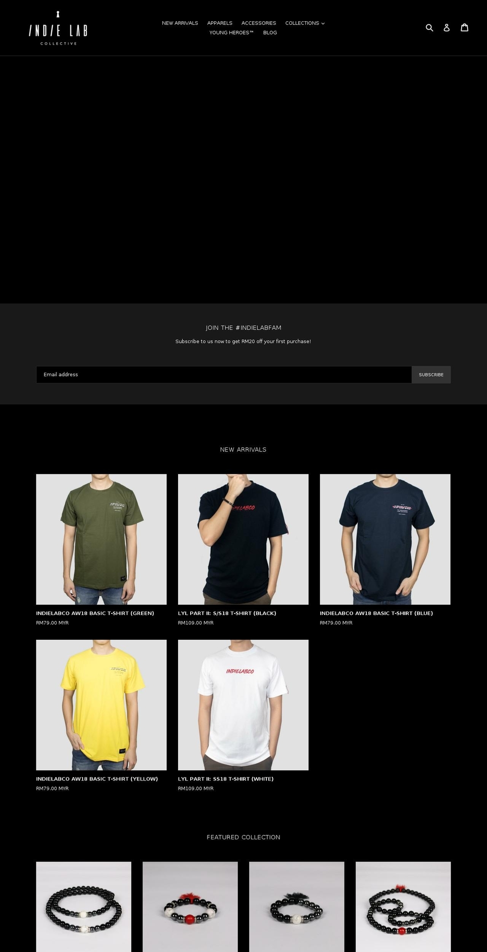 indielabco.com — Shopify storefront screenshot