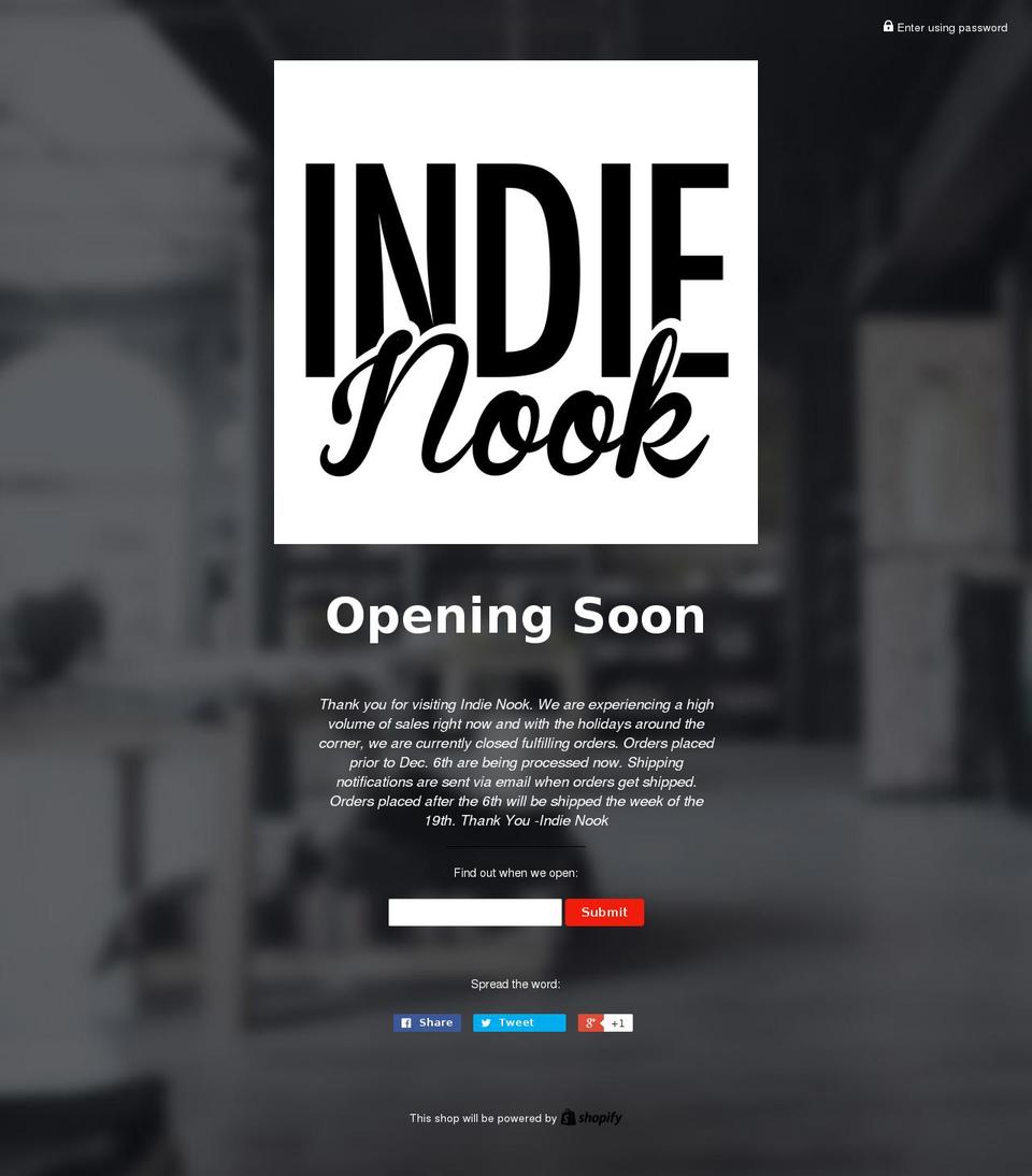 indienook.com shopify website screenshot