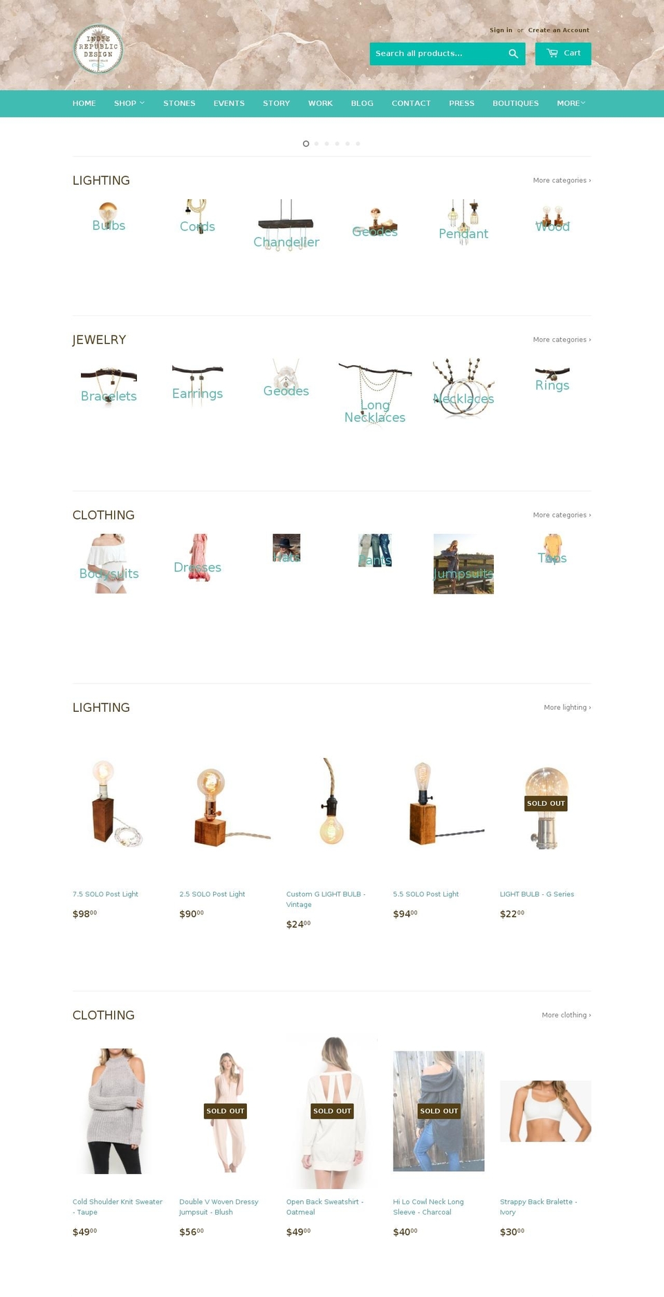 indierepublicfoundation.org shopify website screenshot