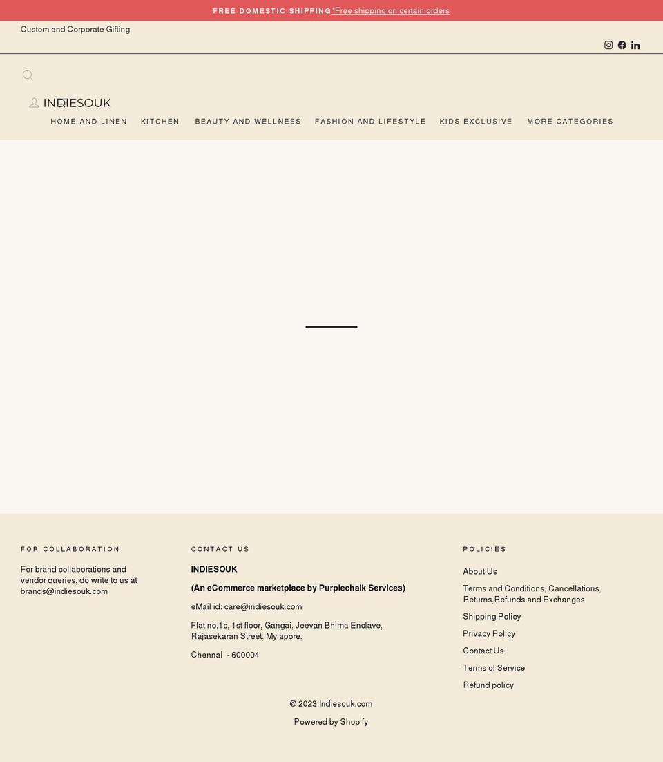 indiesouk.com shopify website screenshot