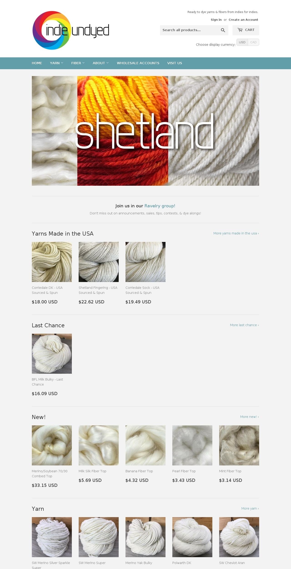 indieundyed.com — Shopify storefront screenshot